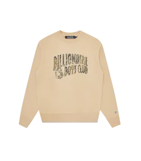 CAMO ARCH LOGO CREWNECK - SAND