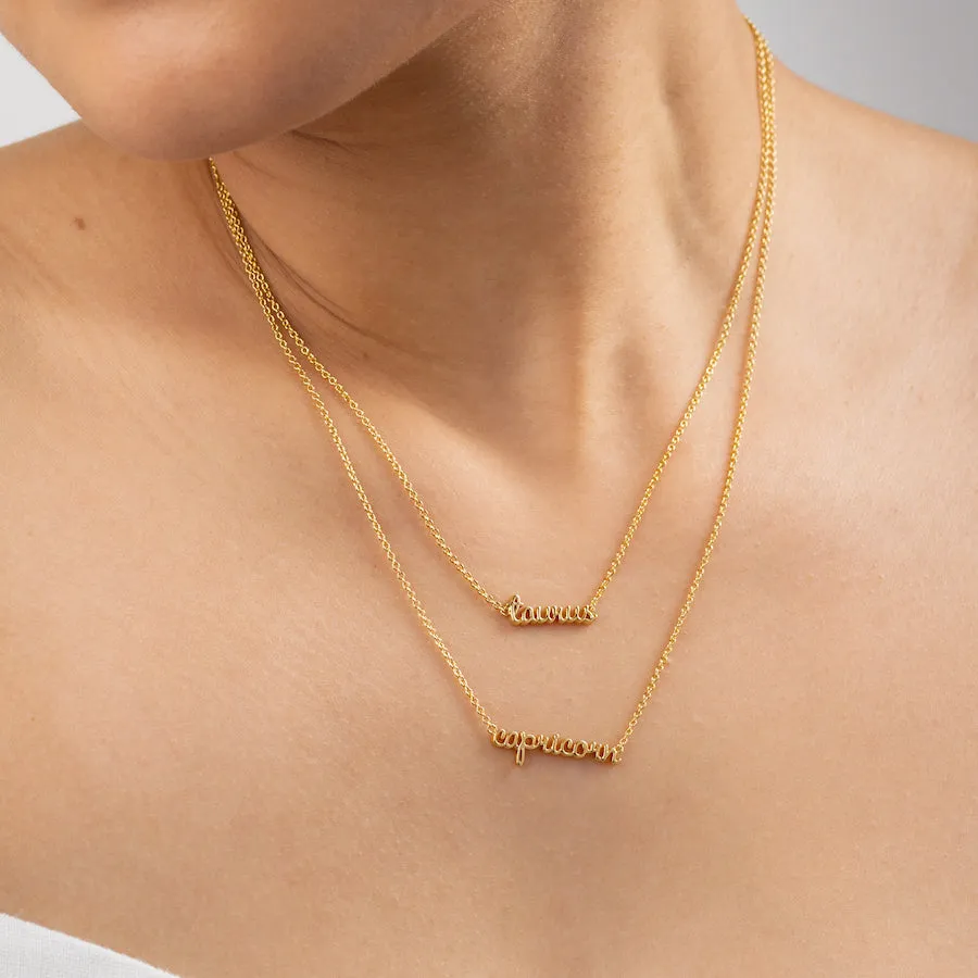 Capricorn Gold Necklace