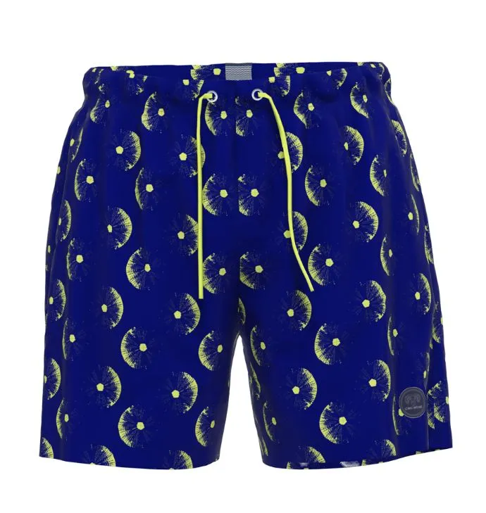 Ceceba Swirl Print Lined Swim Shorts Blue