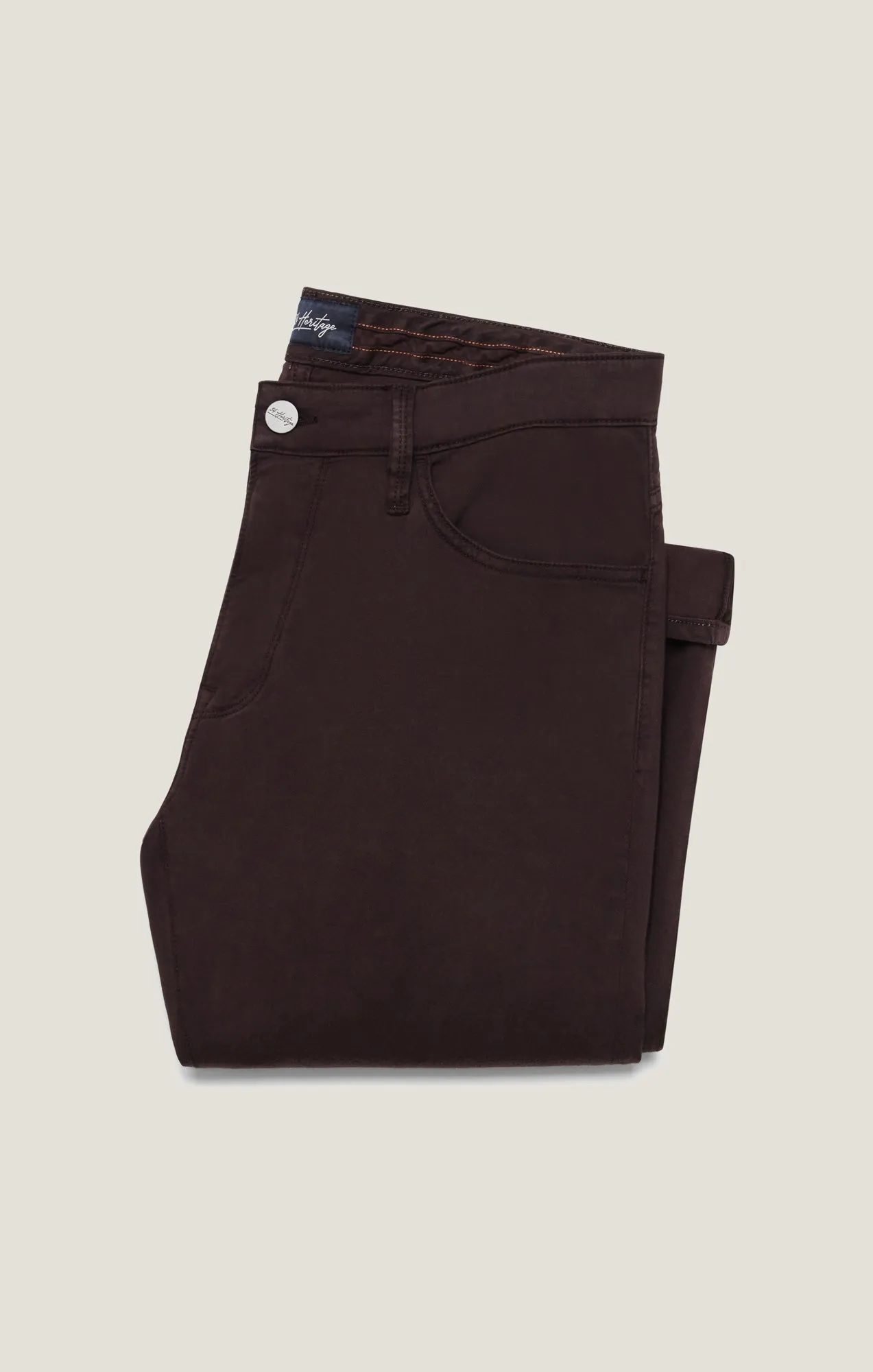 Charisma Relaxed Straight Pants in Burgundy Twill