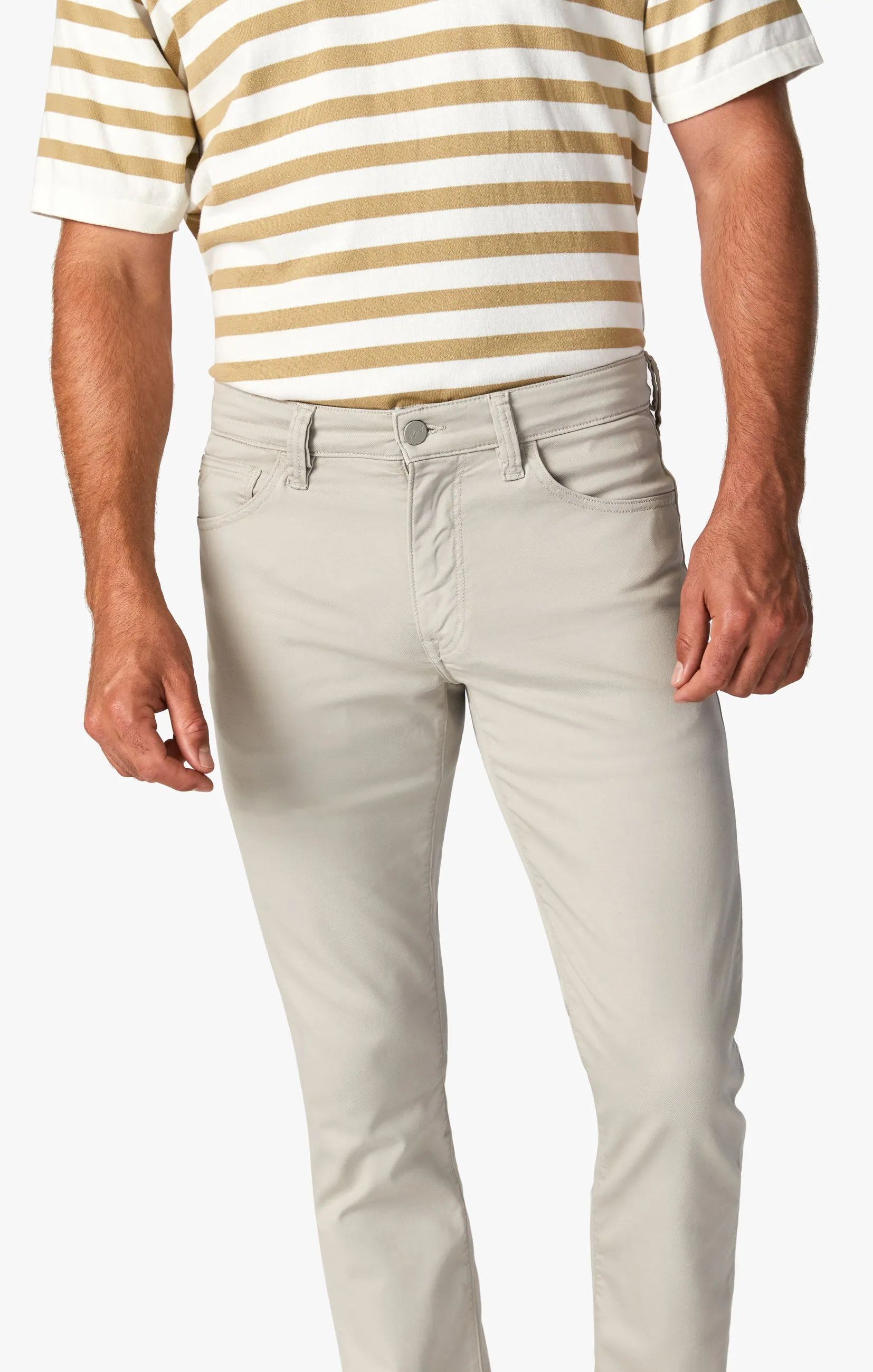Charisma Relaxed Straight Pants In Oyster Summer Coolmax