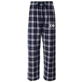 Chi Phi Navy Plaid Flannel Pants