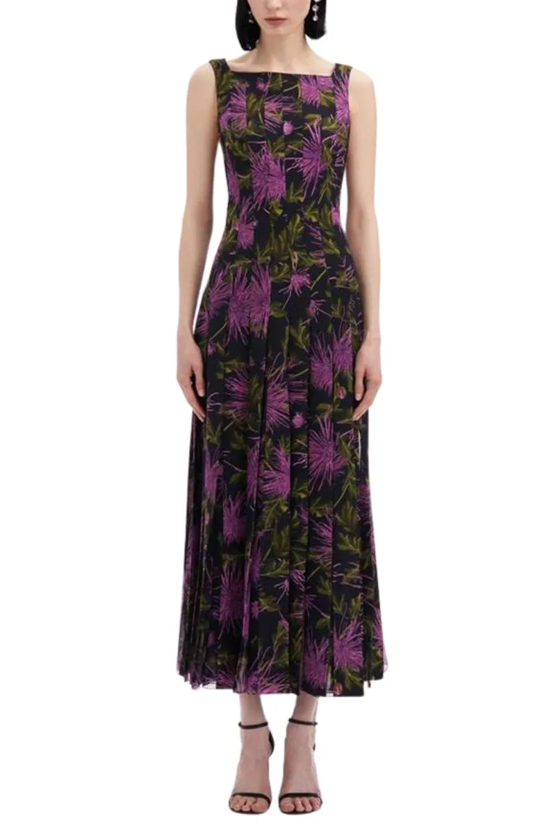 Chrysanthemum Chiffon Dress