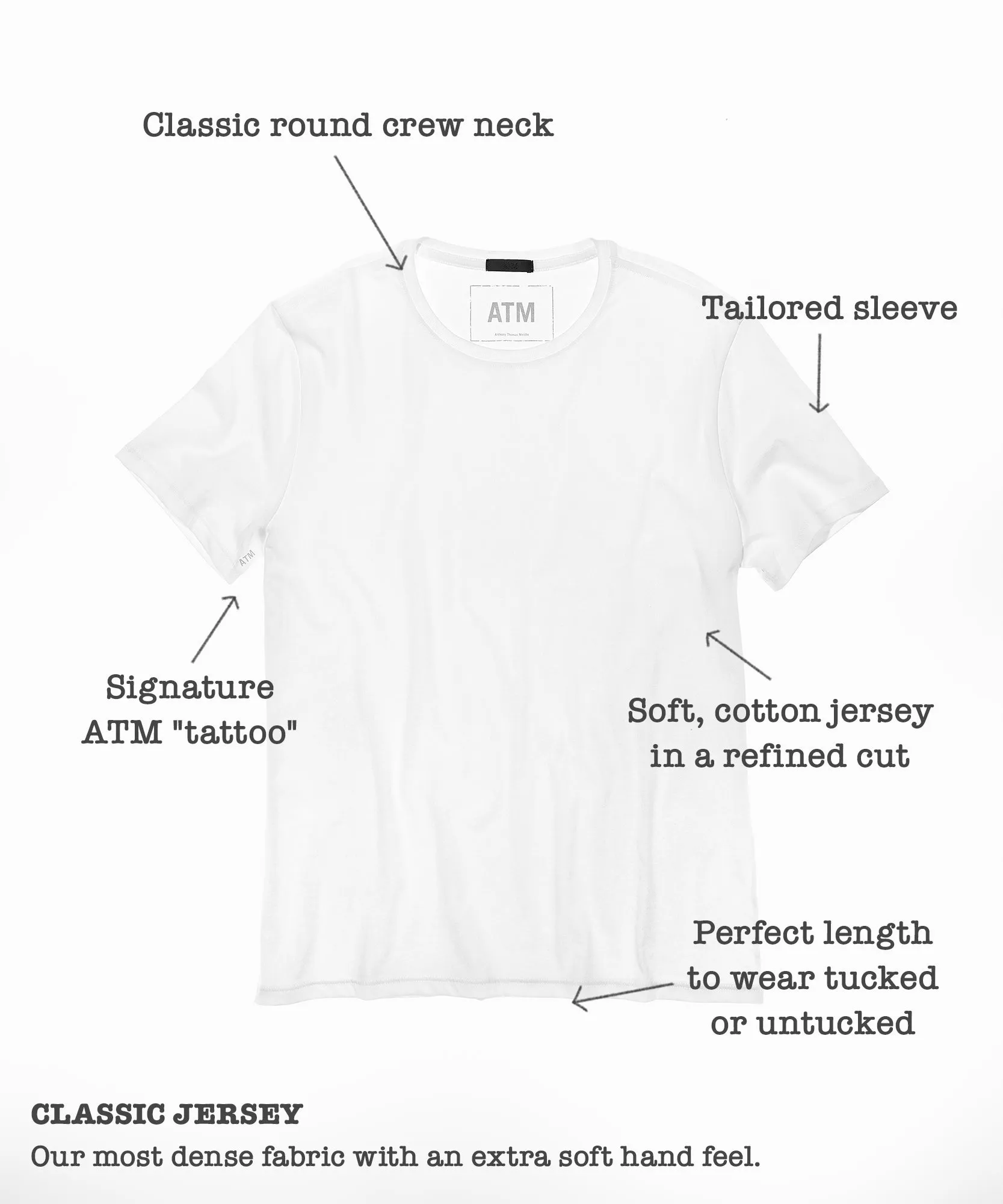 Classic Jersey Crew Neck Tee - Midnight