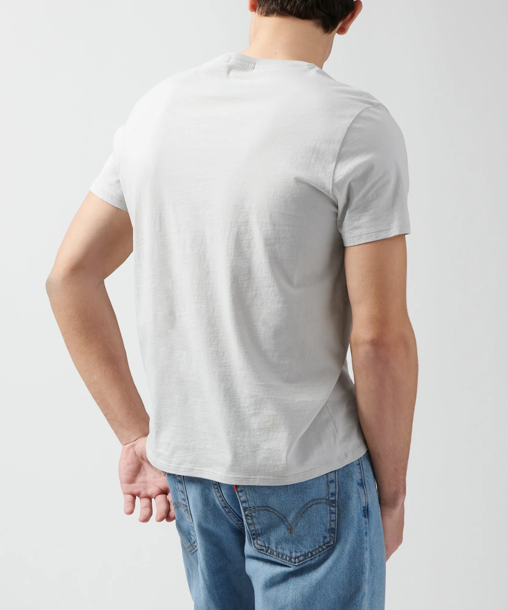 Classic Jersey V-Neck Tee - Grey