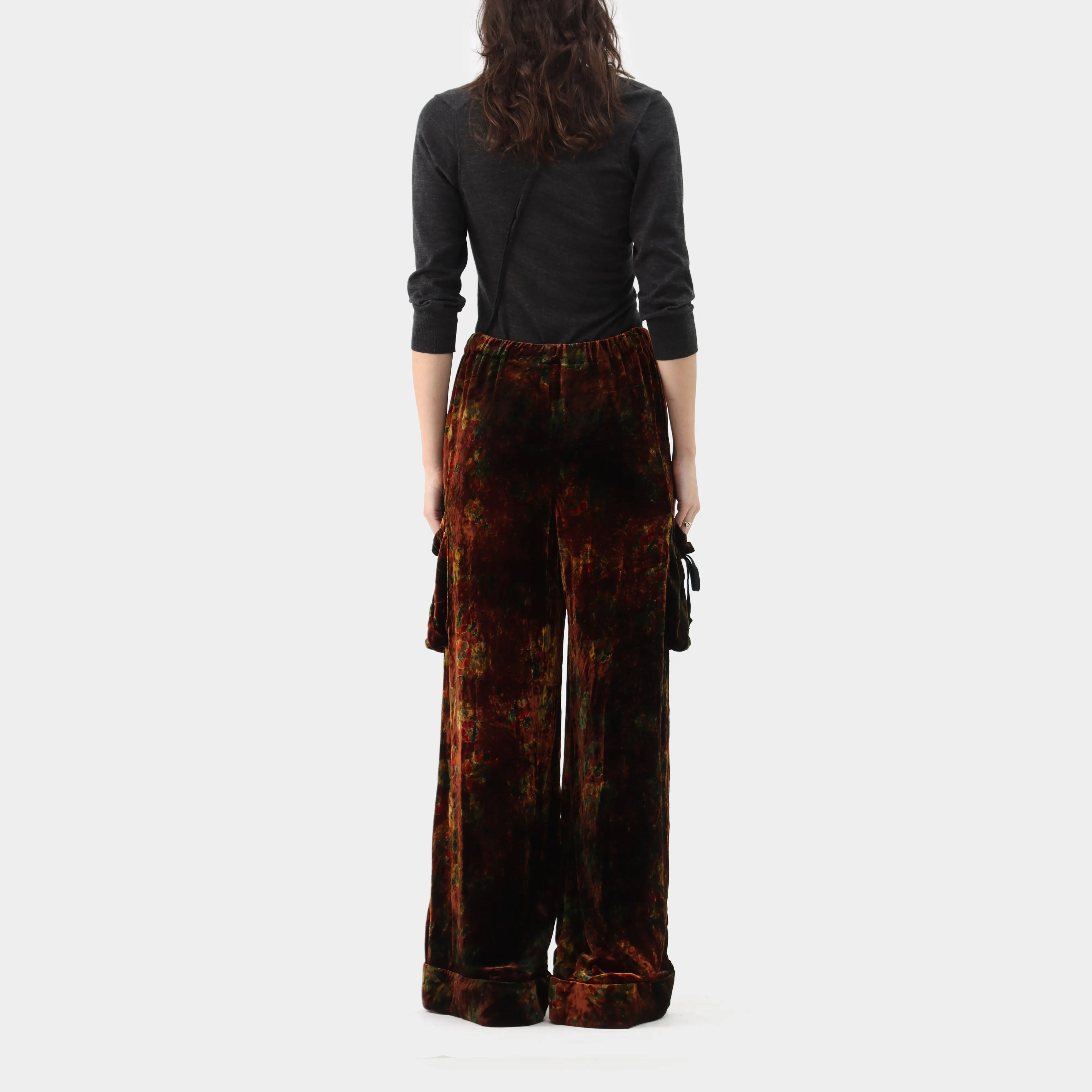 Comme des Garçons Tao Printed Drape Velvet Pants