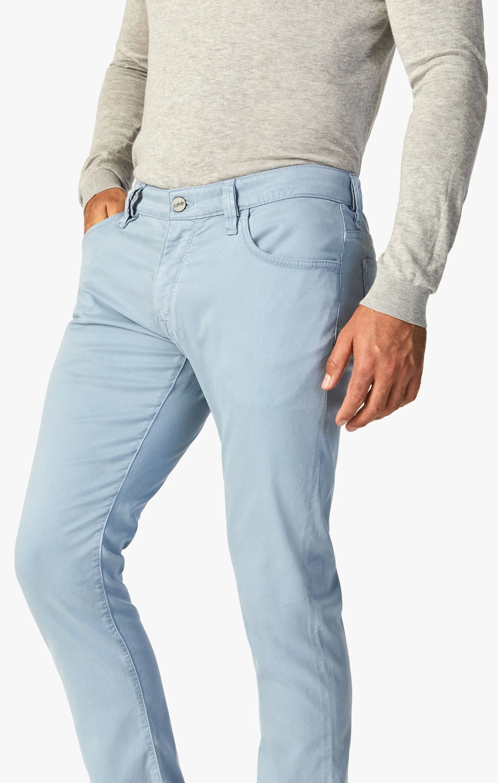 Courage Straight Leg Pants In French Blue Soft Touch
