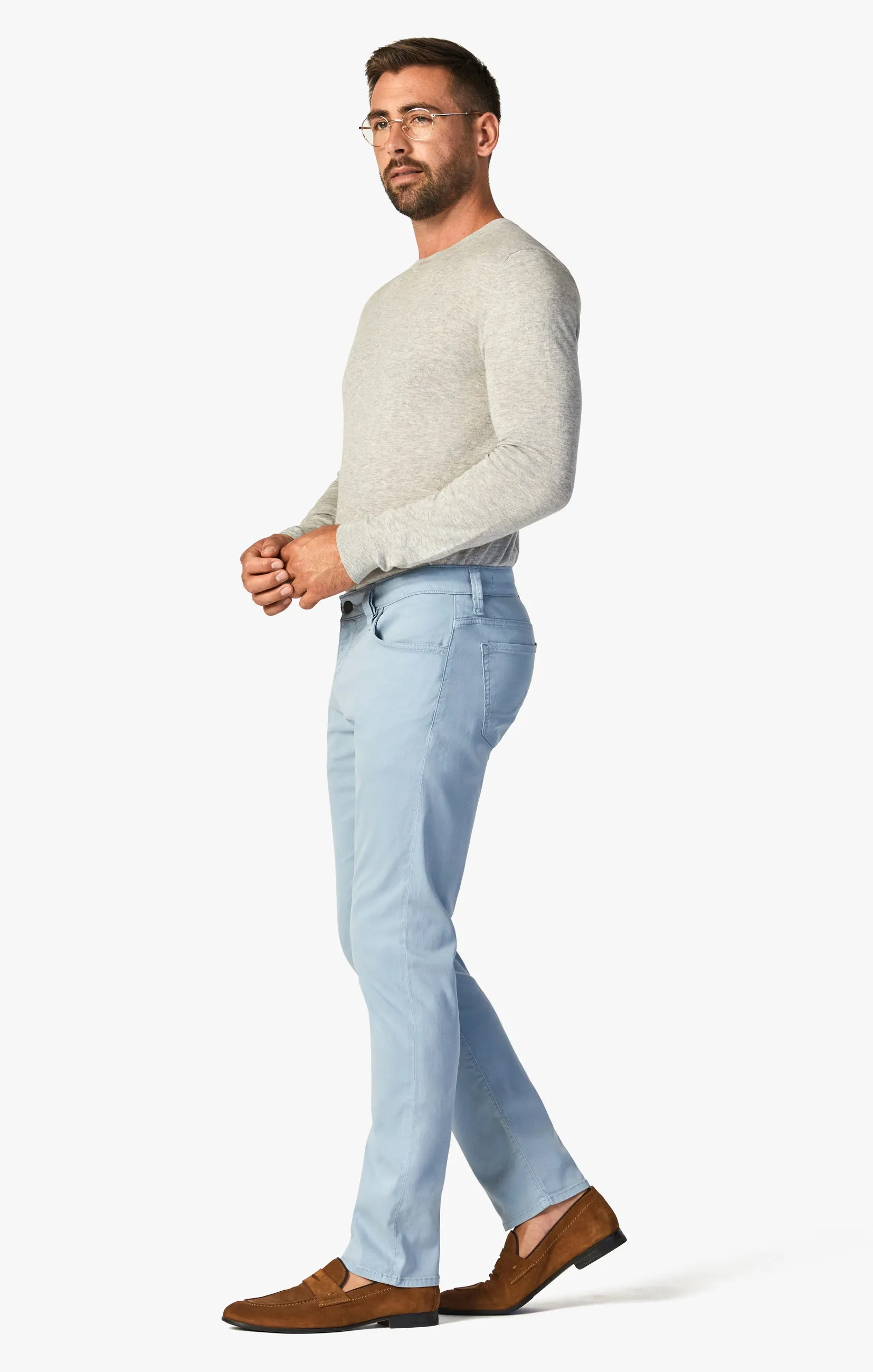 Courage Straight Leg Pants In French Blue Soft Touch
