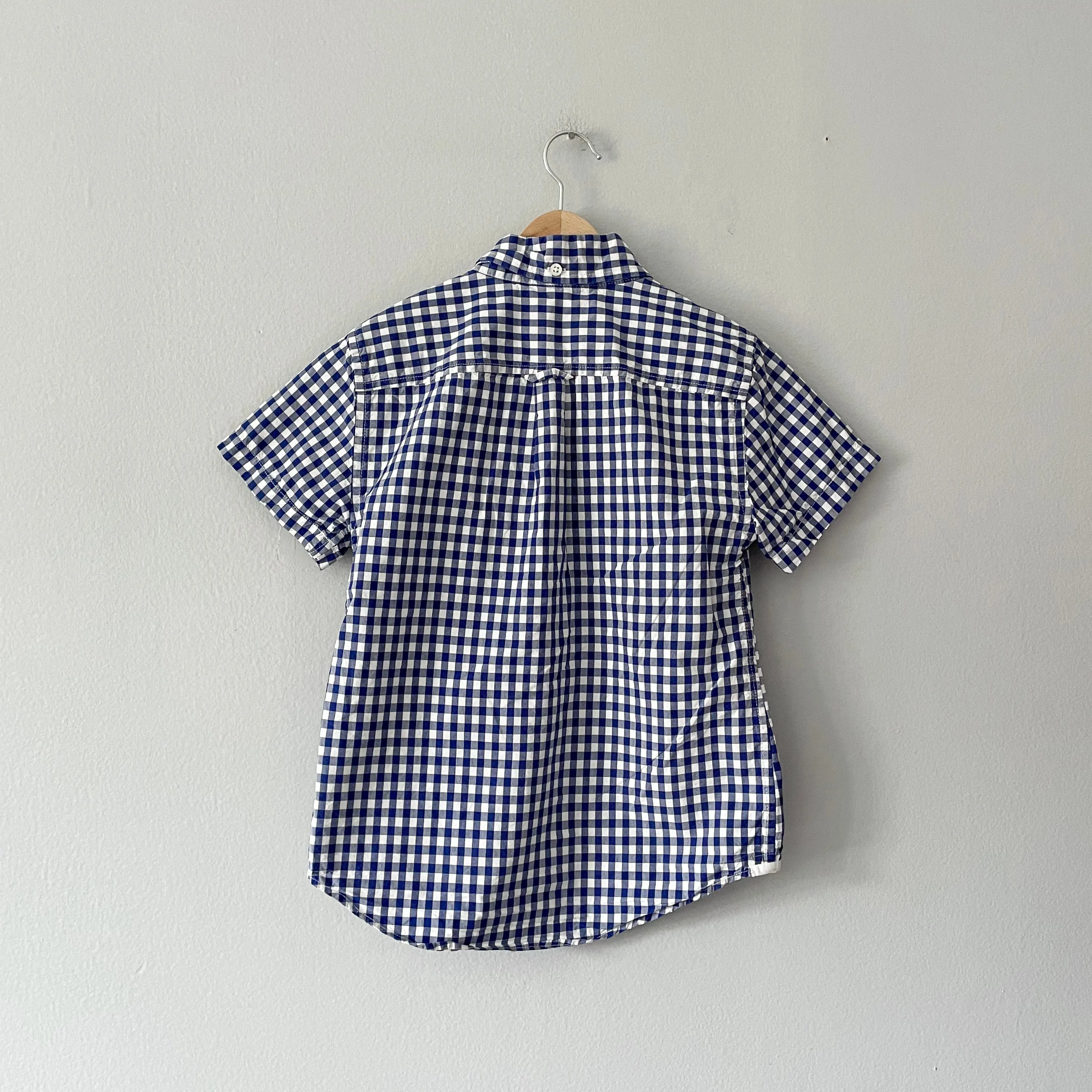 Crewcuts / Blue x white checked shirt / 6-7Y