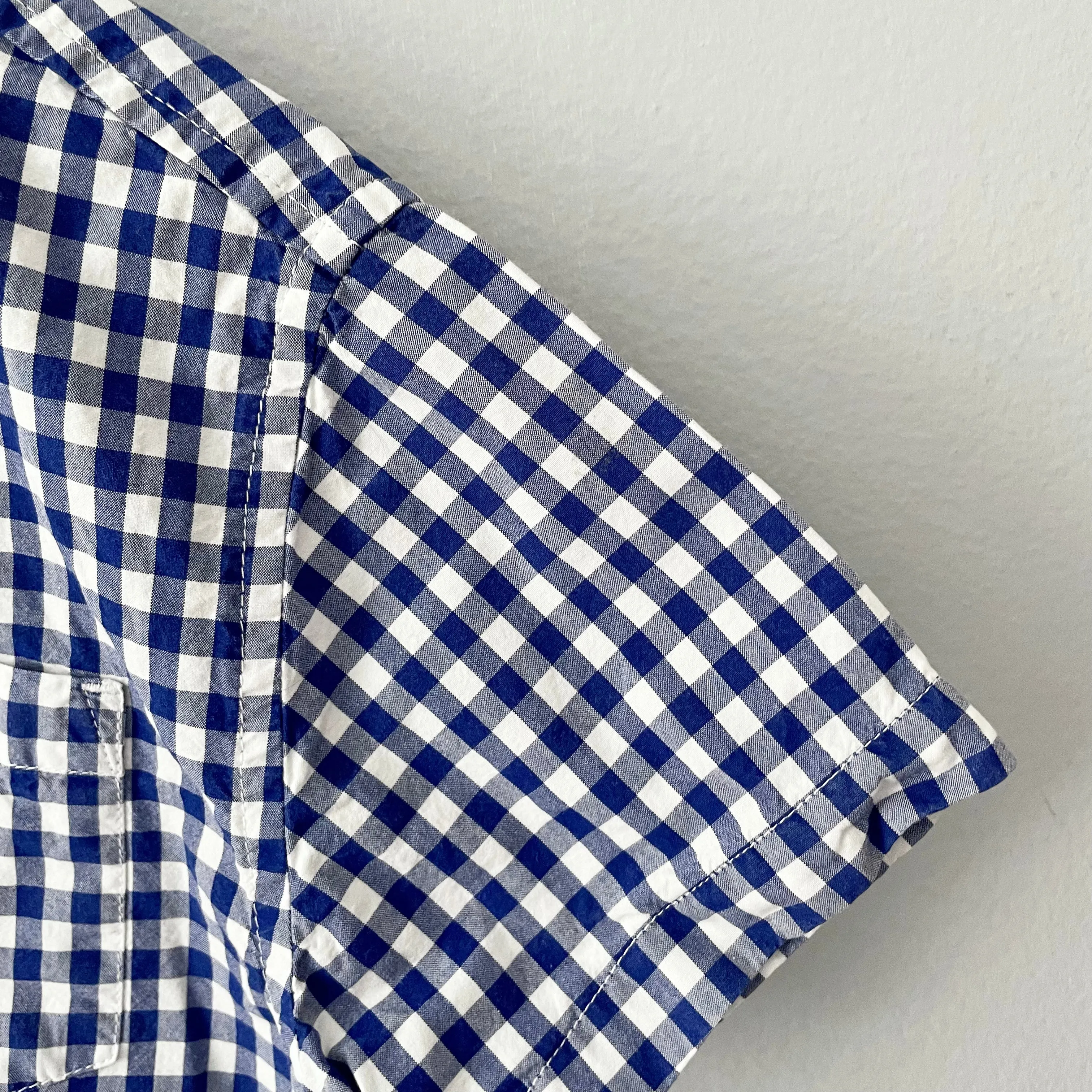 Crewcuts / Blue x white checked shirt / 6-7Y