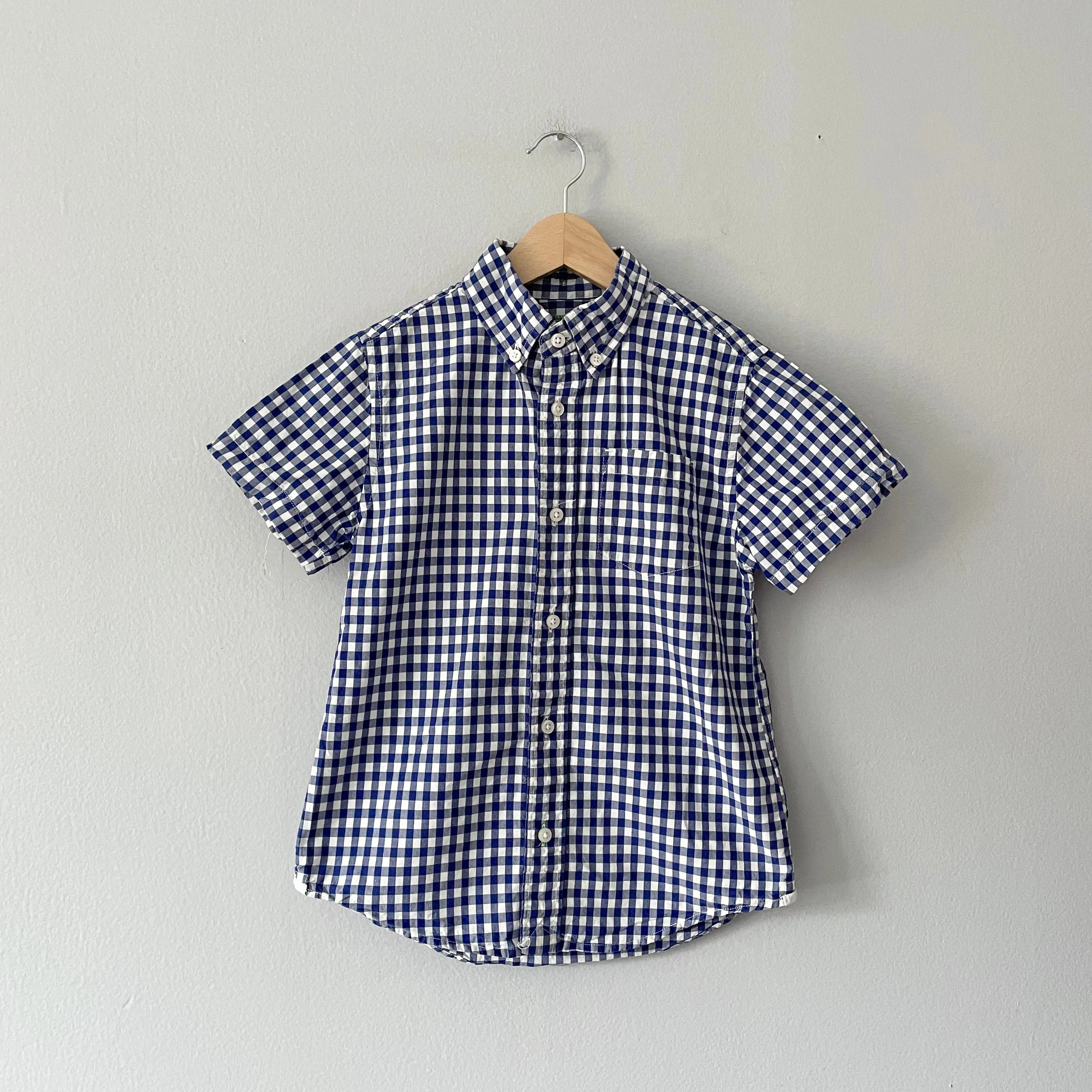 Crewcuts / Blue x white checked shirt / 6-7Y