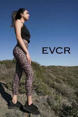 Cristina - Black and Golden Cheetah Cross Over 7/8 Legging (High-Waist) - LIMITED EDITION