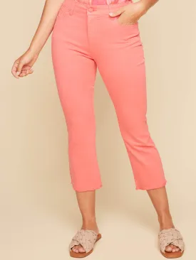 Cropped Bootleg Pant Coral by Renuar