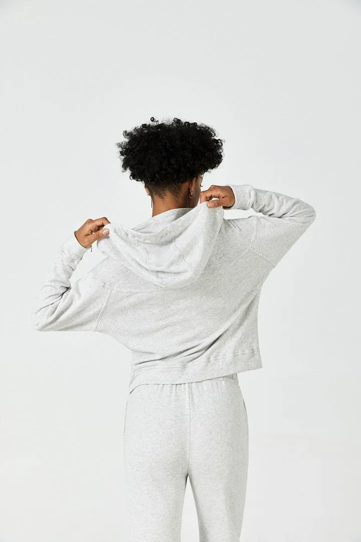 Cropped Zip Hoodie & Straight Leg Sweatpant Set