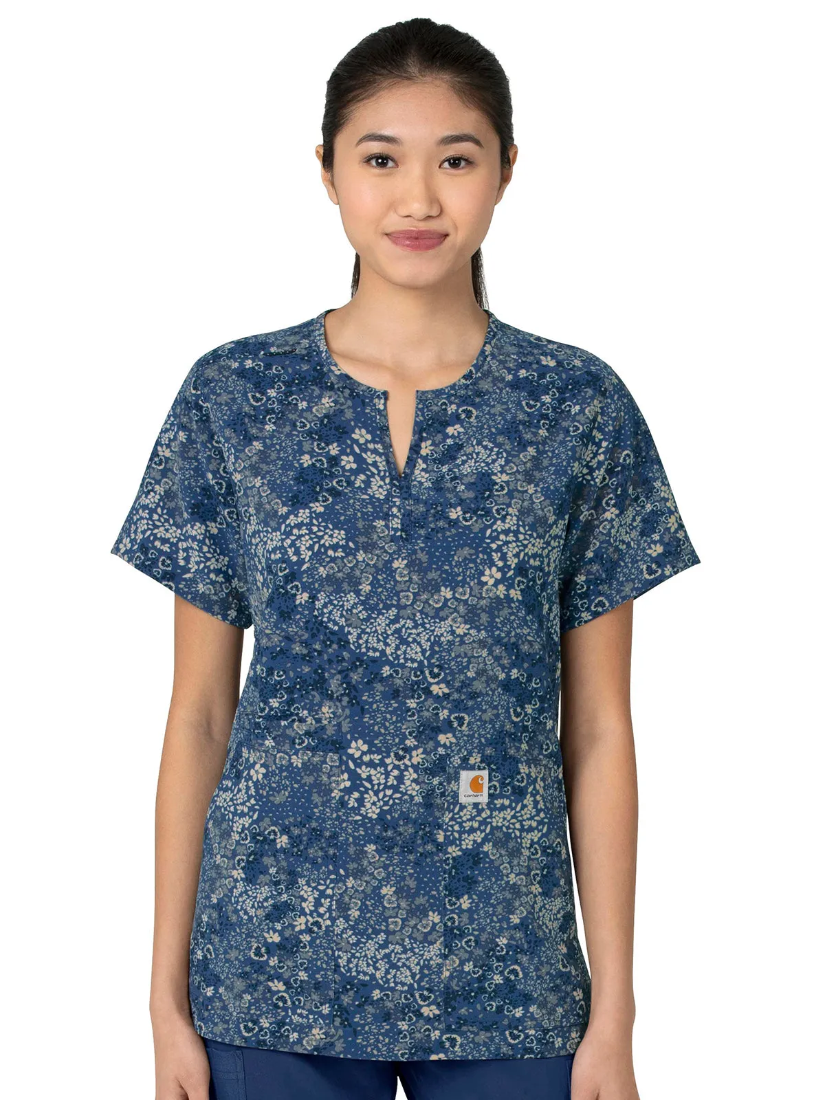 Cross-Flex - Women's Notch Neck Print Top