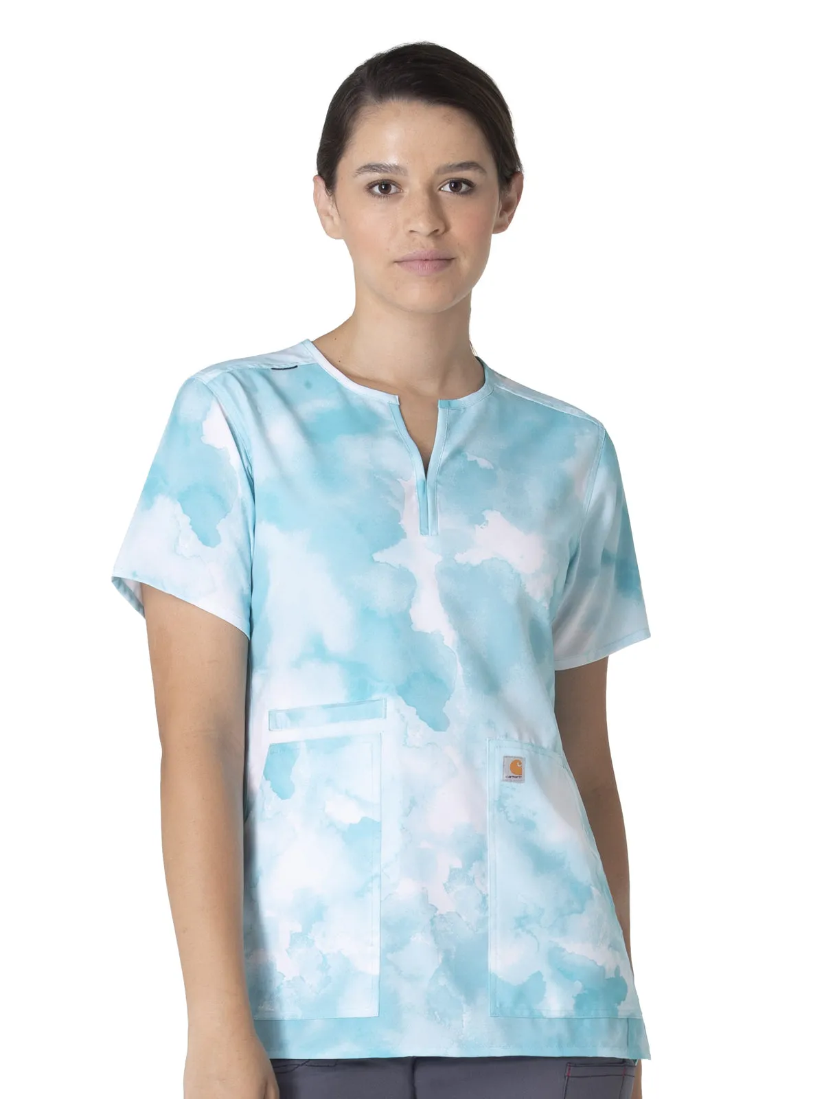 Cross-Flex - Women's Notch Neck Print Top