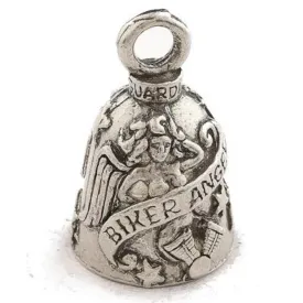 Daniel Smart Guardian Bell® Biker Angel, Pewter, 1.5 x 1 in