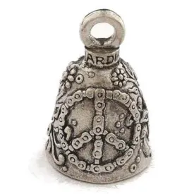 Daniel Smart Guardian Bell® Peace Sign, Pewter, 1.5 x 1 in