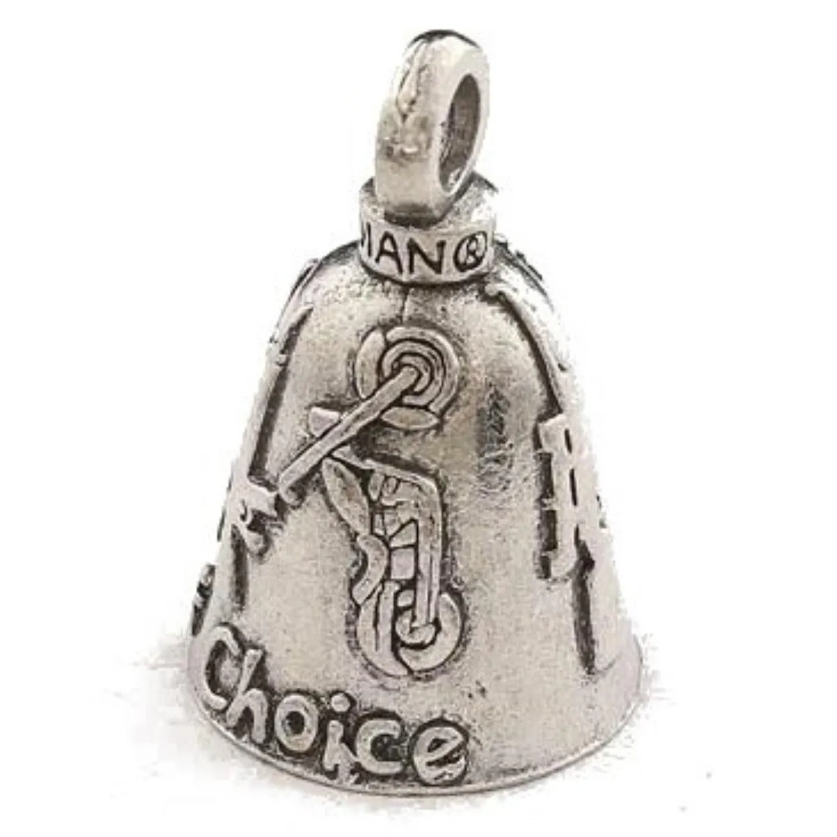 Daniel Smart Guardian Bell® Weapon Of Choice, Pewter, 1.5 x 1 in