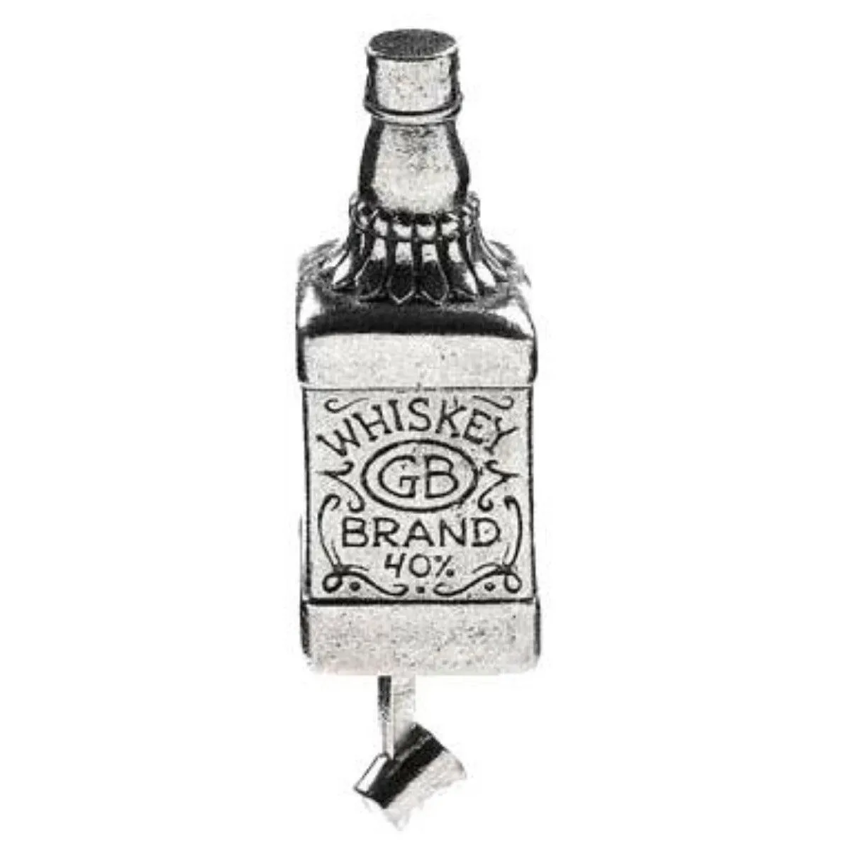Daniel Smart Guardian Bell® Whiskey Bottle, Pewter, 1.5 x 1 in