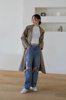 Destroyed Wide Leg Jeans J24