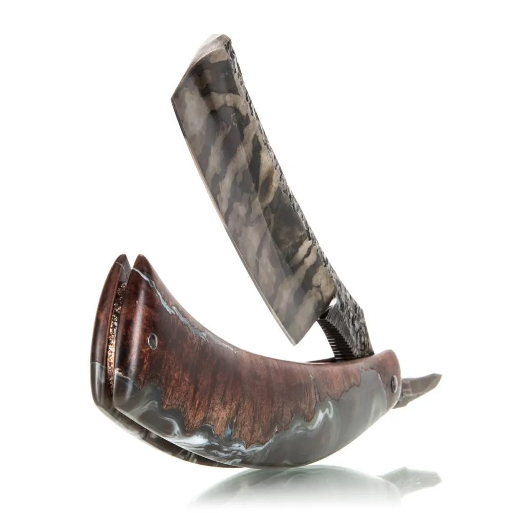 Dylan Farnham Custom Straight Razor "Fractured Stone"