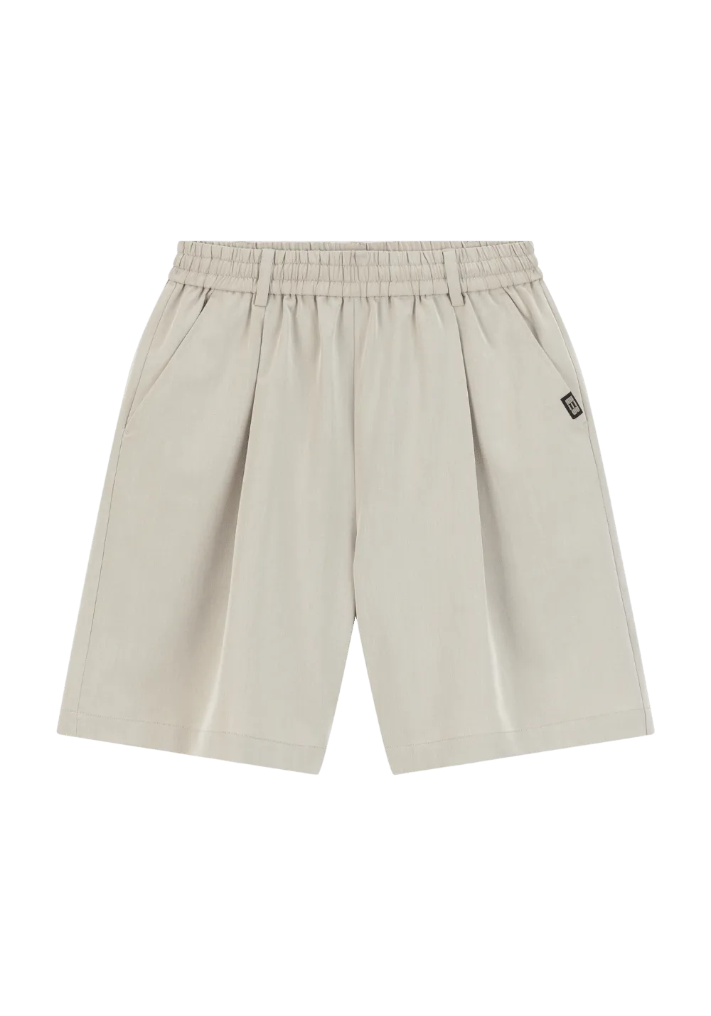Elastic Waist Single Pleat Shorts