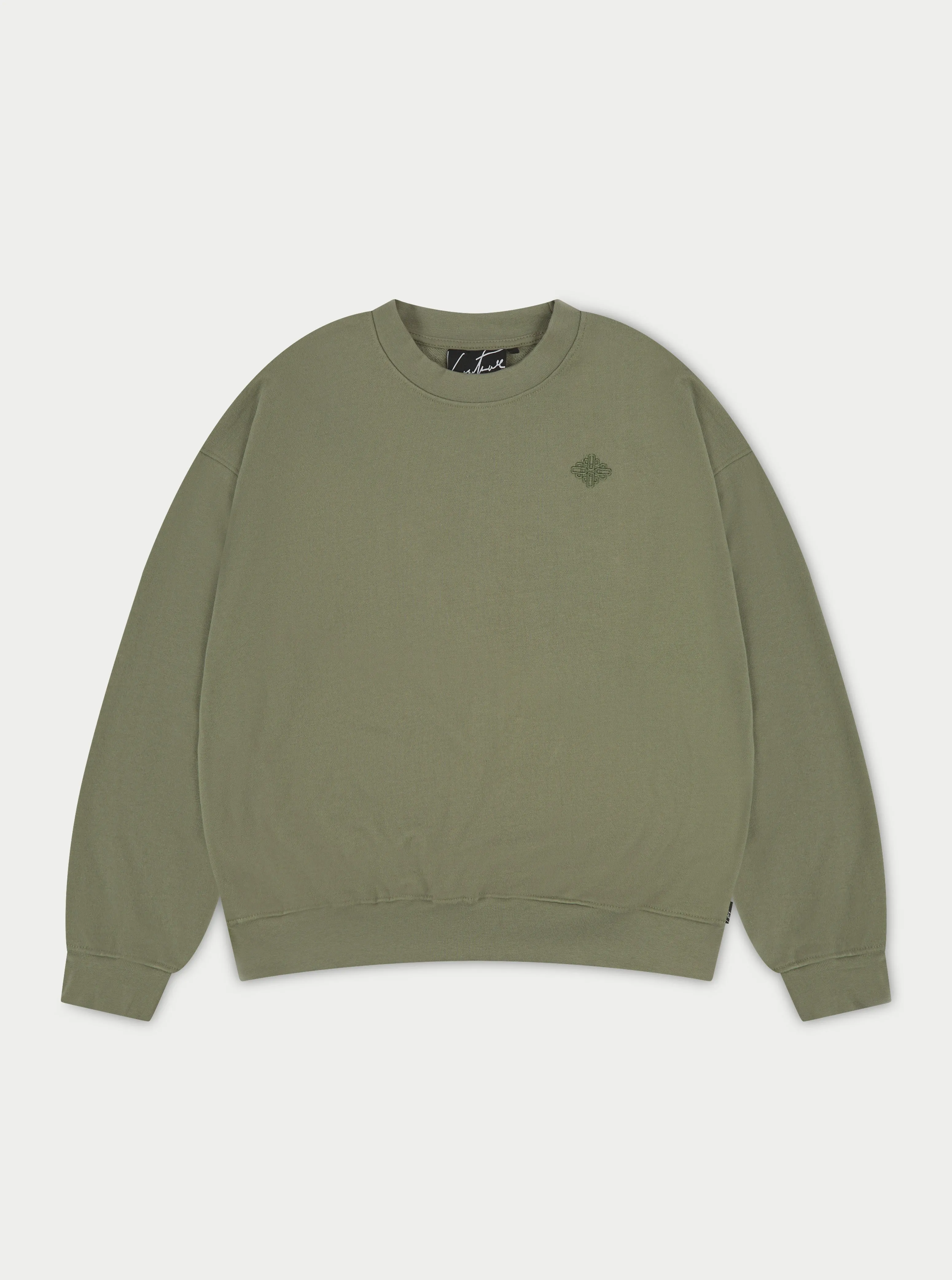 EMBLEM OVERSIZED SWEATSHIRT - KHAKI