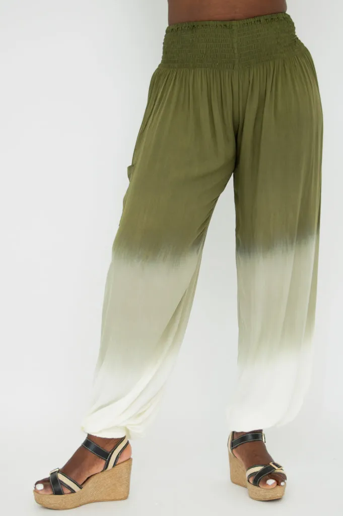 Embra Pants, Green Dip-Dye
