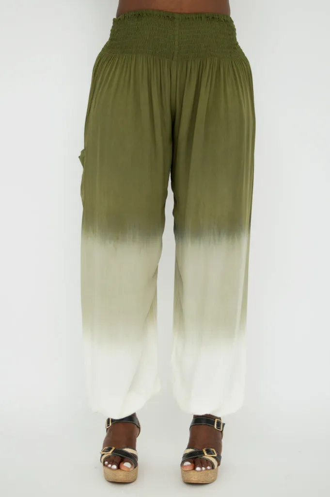 Embra Pants, Green Dip-Dye