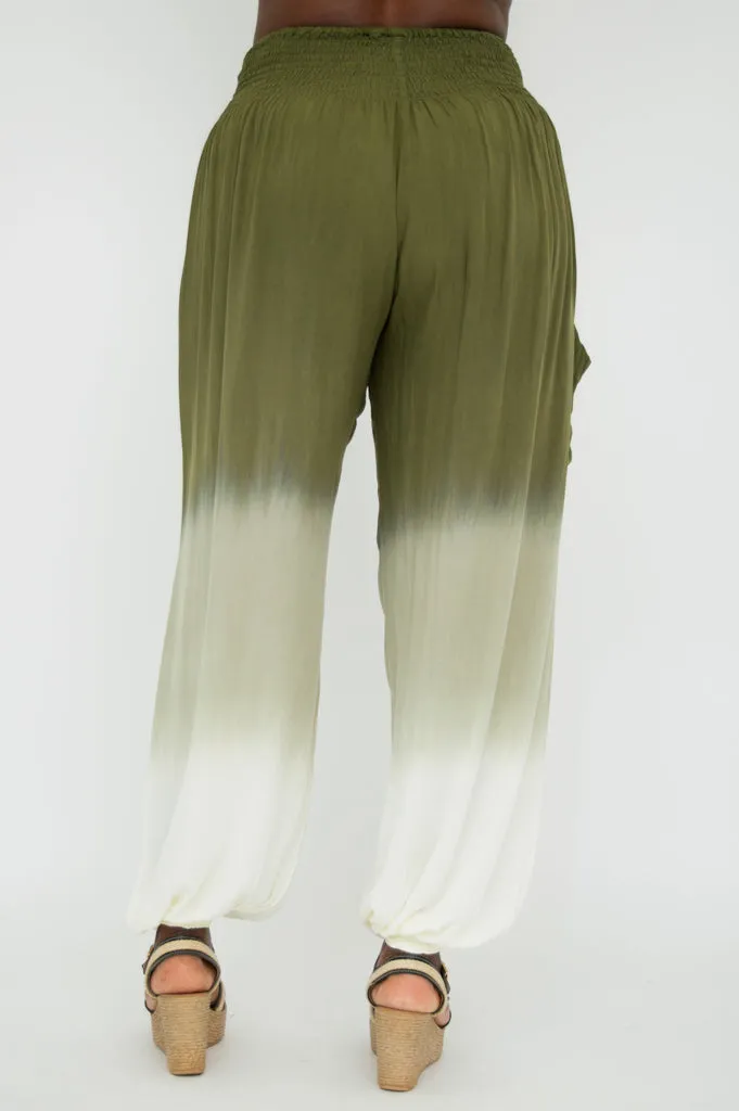 Embra Pants, Green Dip-Dye