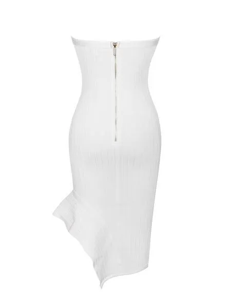 ENNY BANDAGE STRAPLESS DRESS
