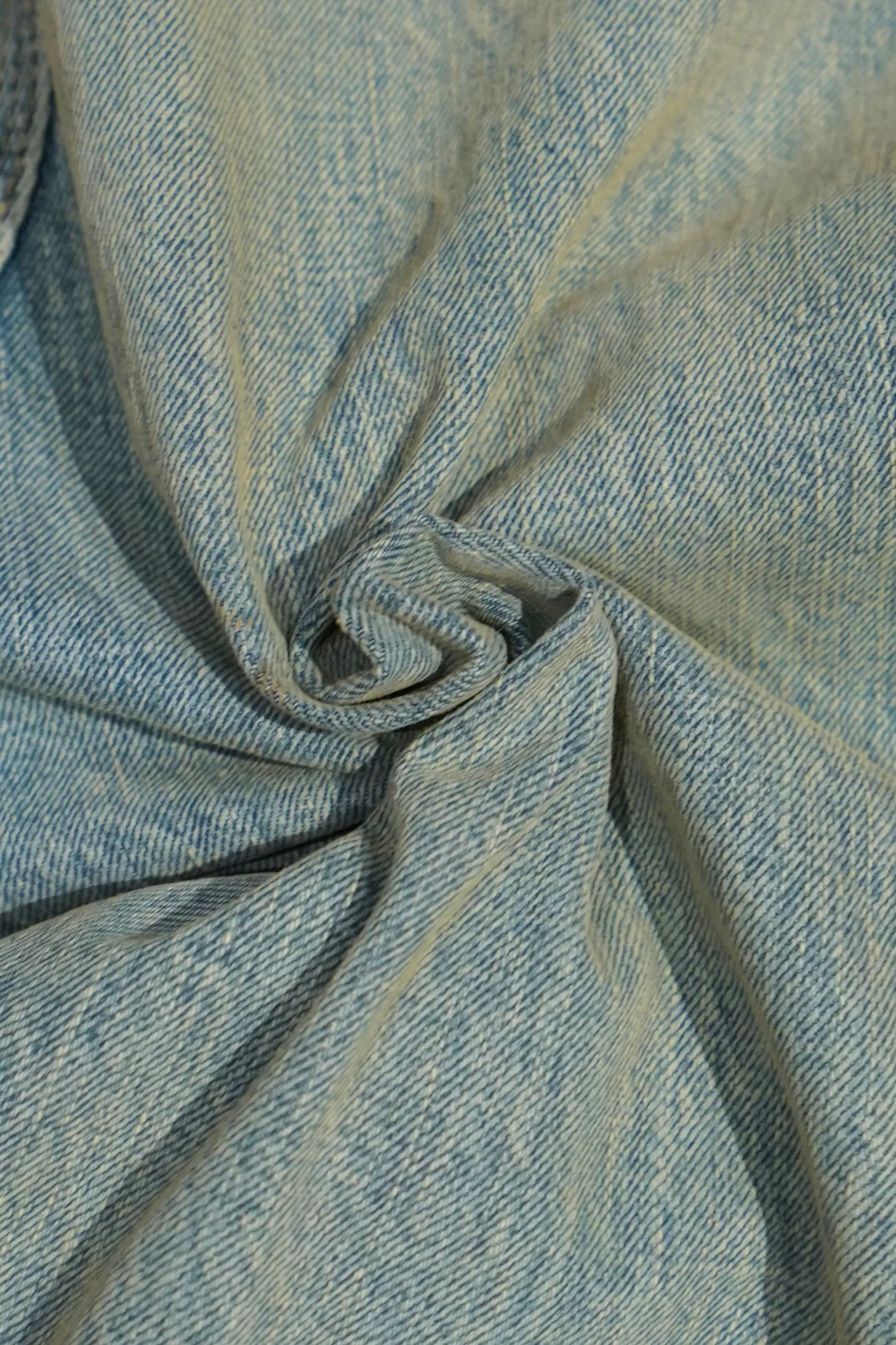 FADED DOUBLE KNEE DENIM PANTS (FADE INDIGO)
