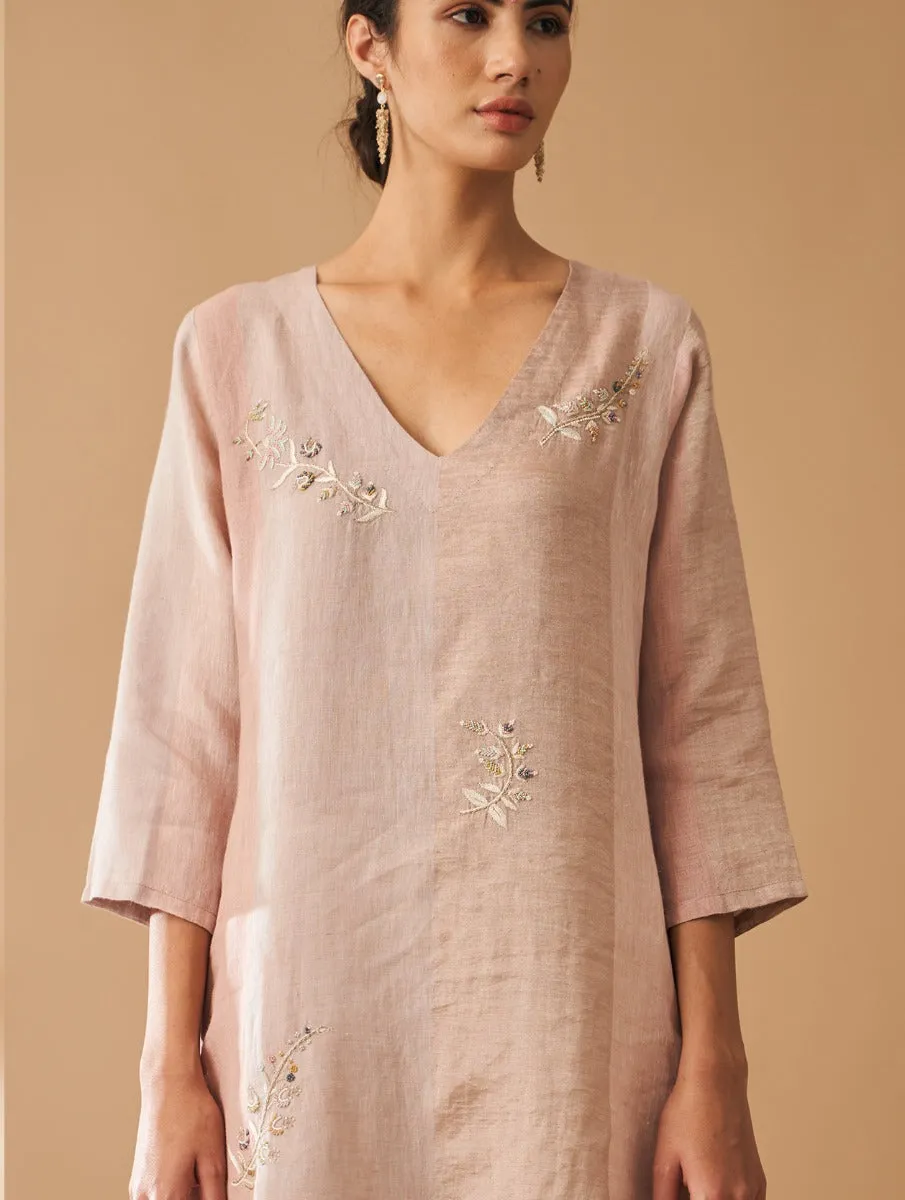 Fara V-Neck Embroidered Kurta