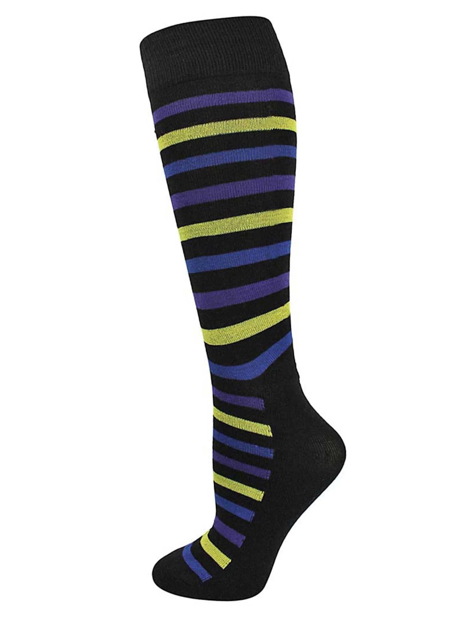 Fun Multicolor Striped Mens 6 Pack Dress Socks