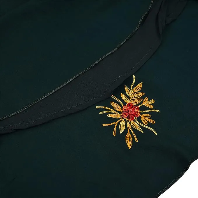 Girls Embroidered A-line Strap Neck dress