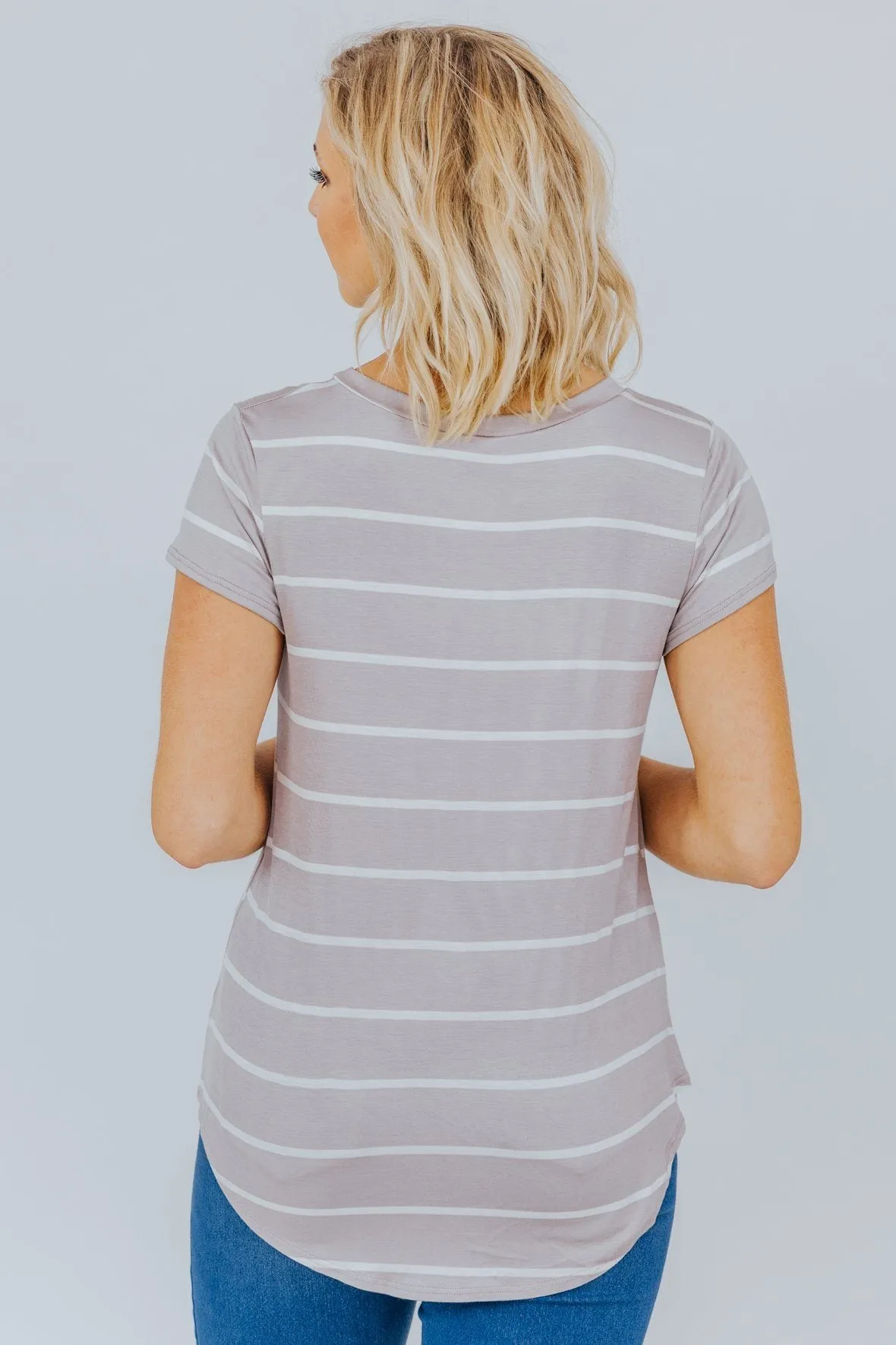 Give Me Everything Striped Top in Khaki