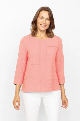 Habitat Sale, 23711 Pucker Weave Solid Top, Melon 50% Off Regular Price