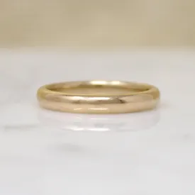 Half Round Comfort Fit Edwardian Gold Band Size 7.5