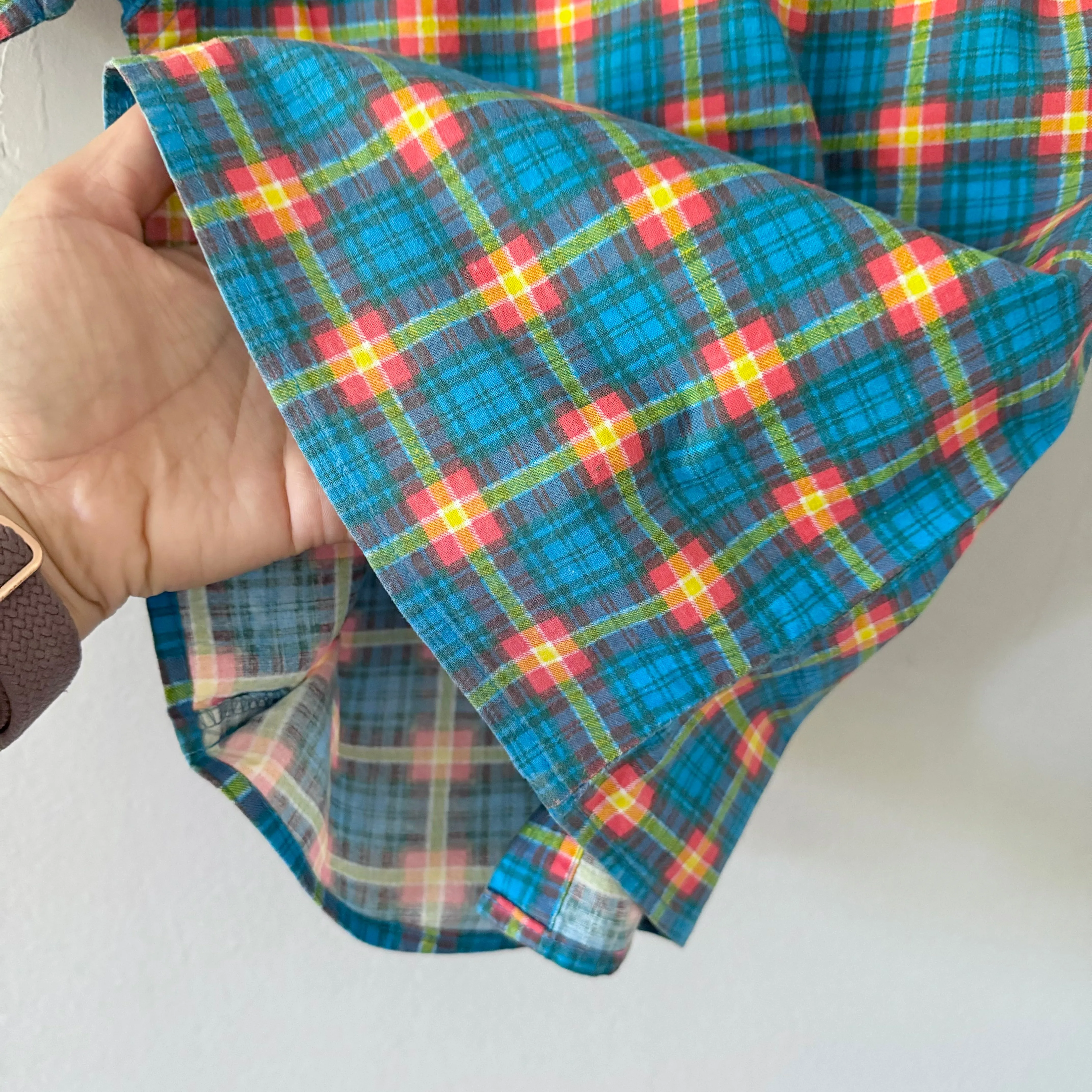 Handmade / Blue checked shirt / 5Y