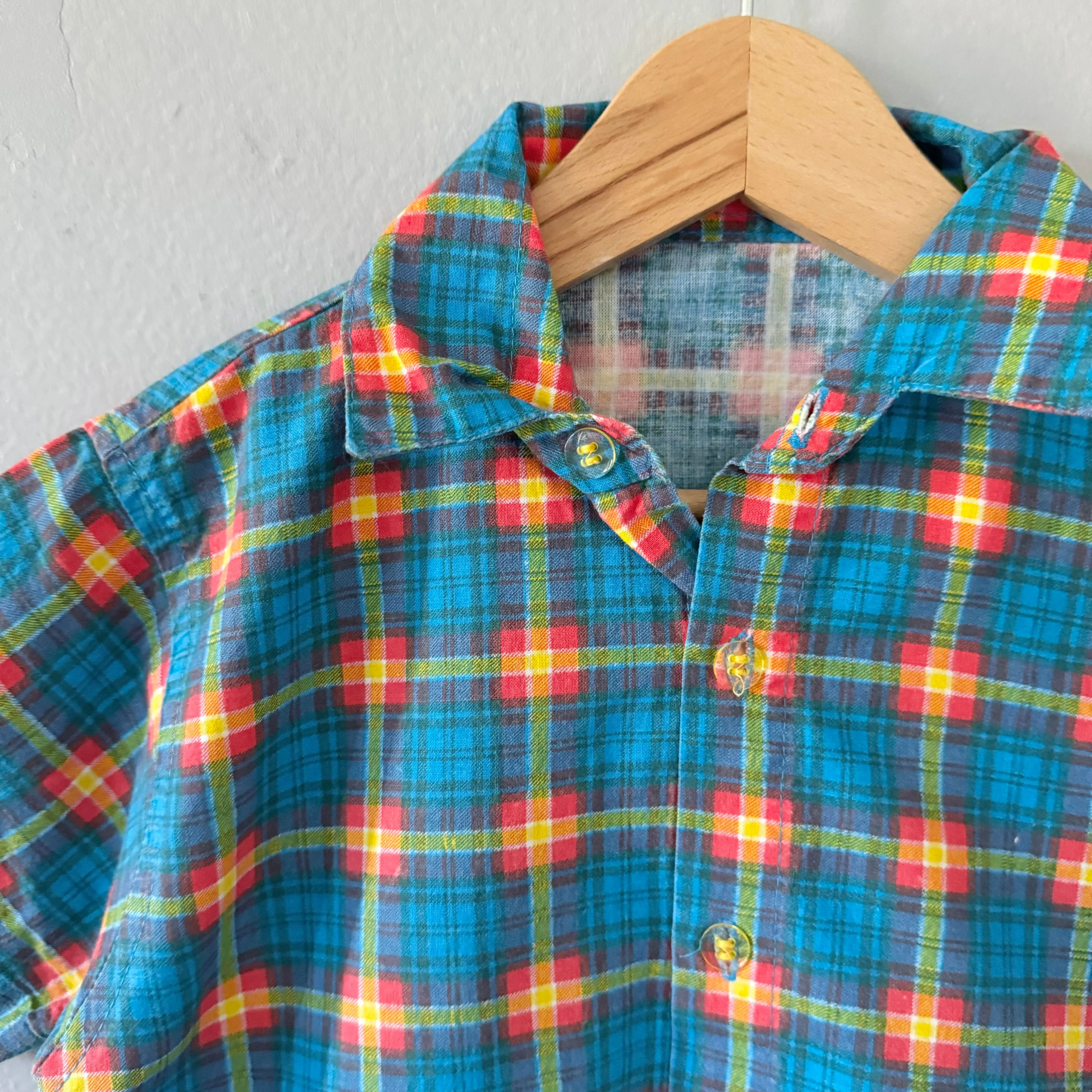 Handmade / Blue checked shirt / 5Y