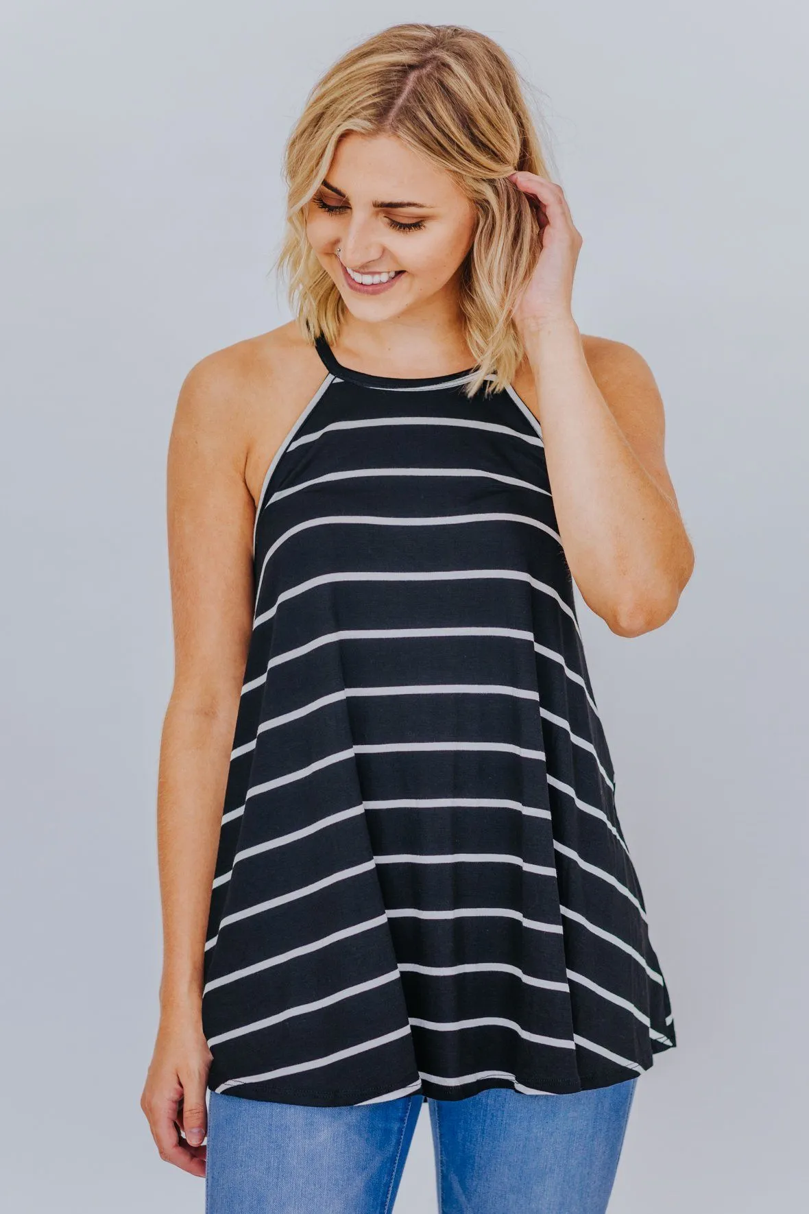 Hard To Get Halter Top in Black