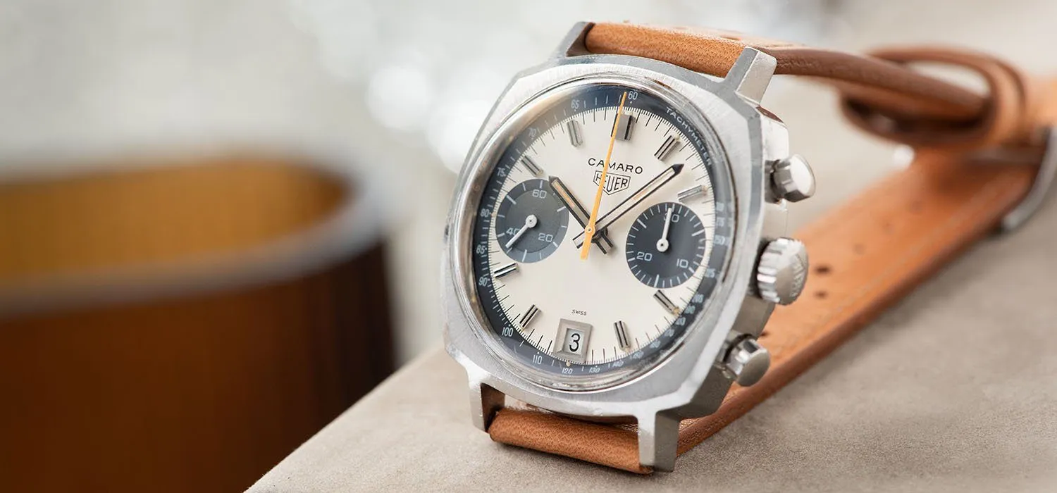 Heuer Camaro Ref 73443 Silver Tachymeter Dial