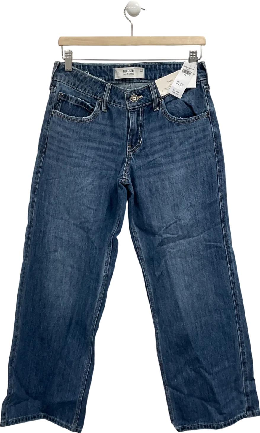 Hollister Blue Low Rise Baggy Jeans - Short Length W26