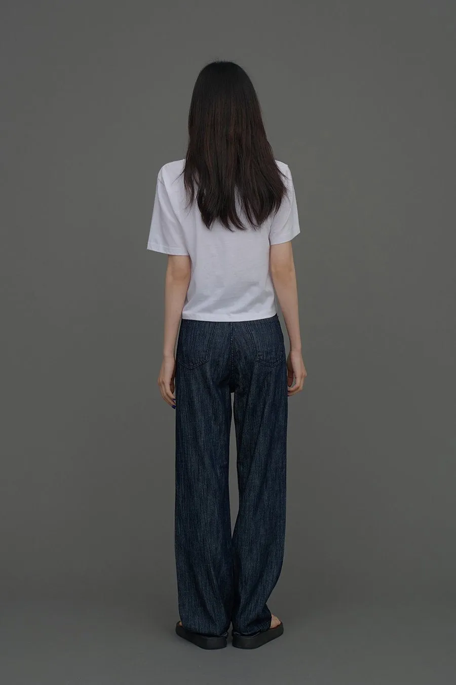 Indigo Wide Leg Jeans CCA15