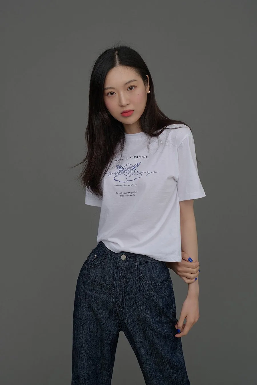 Indigo Wide Leg Jeans CCA15