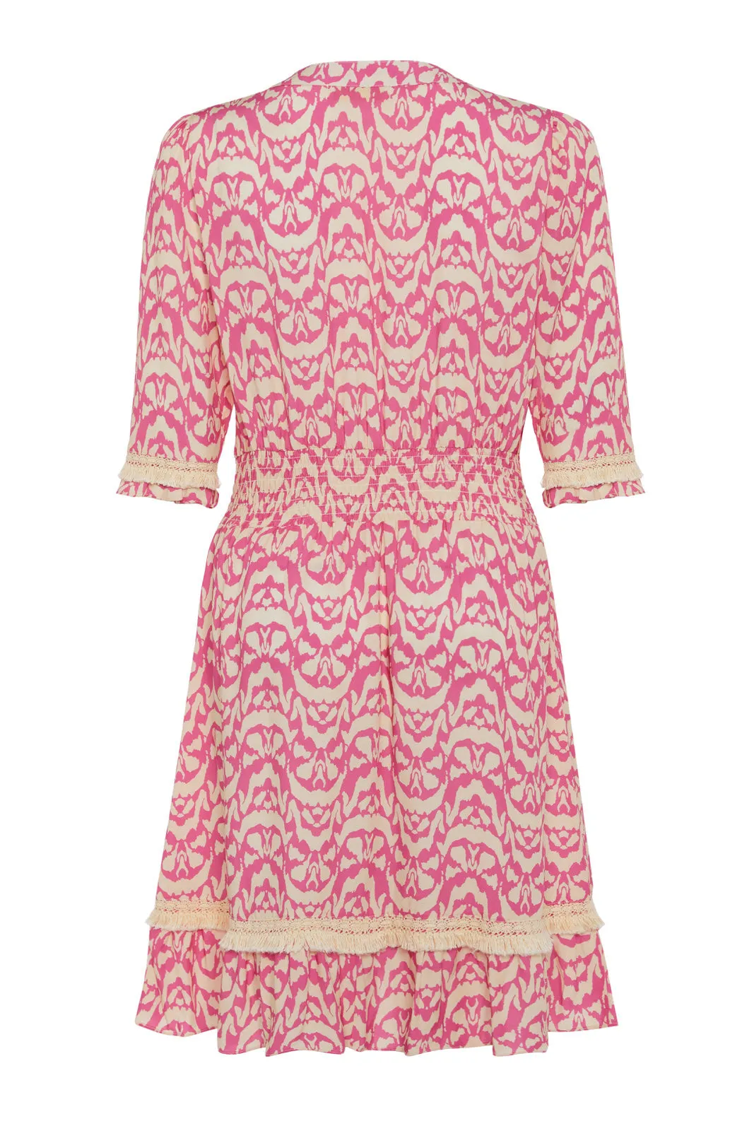 Izzy - Pink and Cream Summer Dress - 50% Off