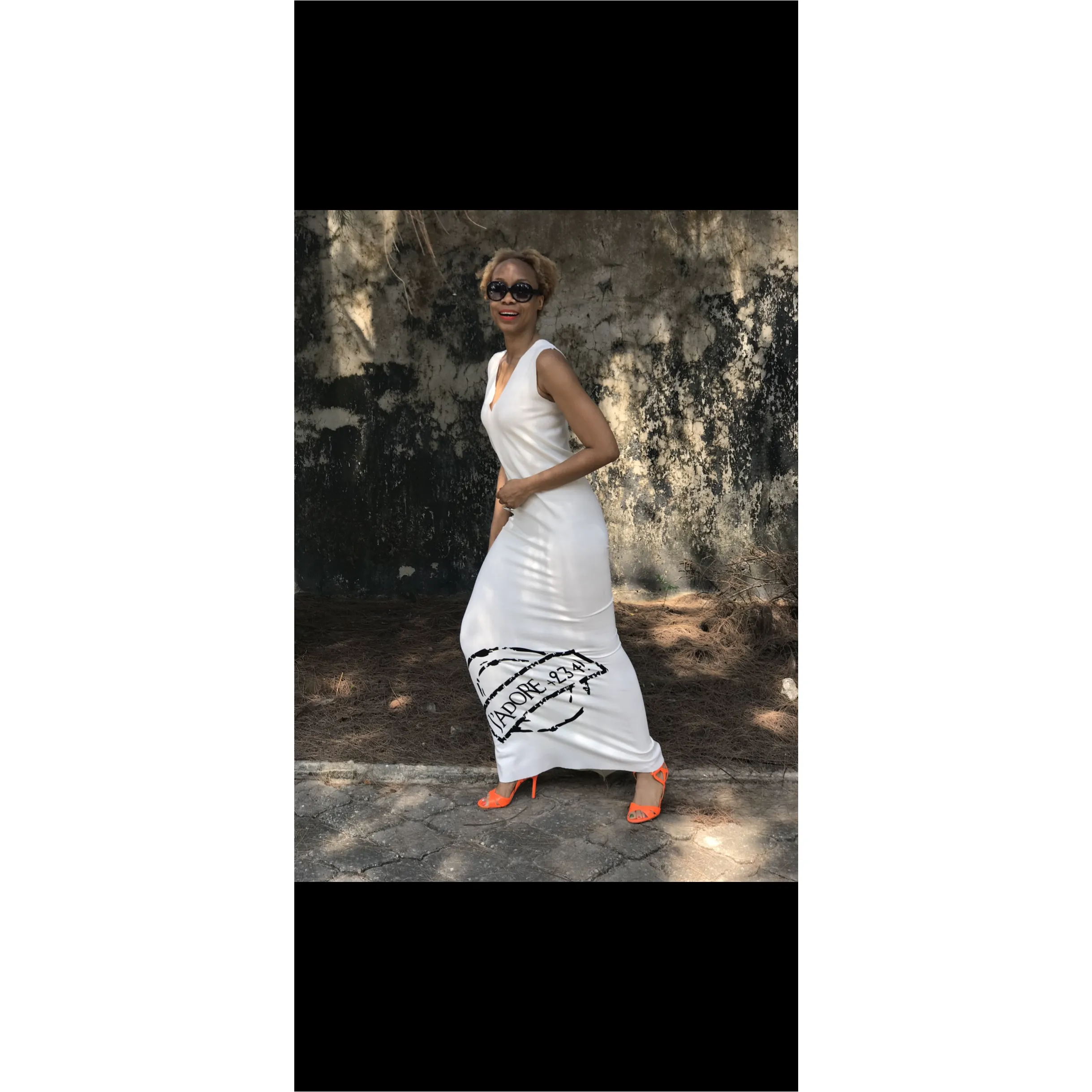 J’Adore  234 Stamp Dress with Print at Base