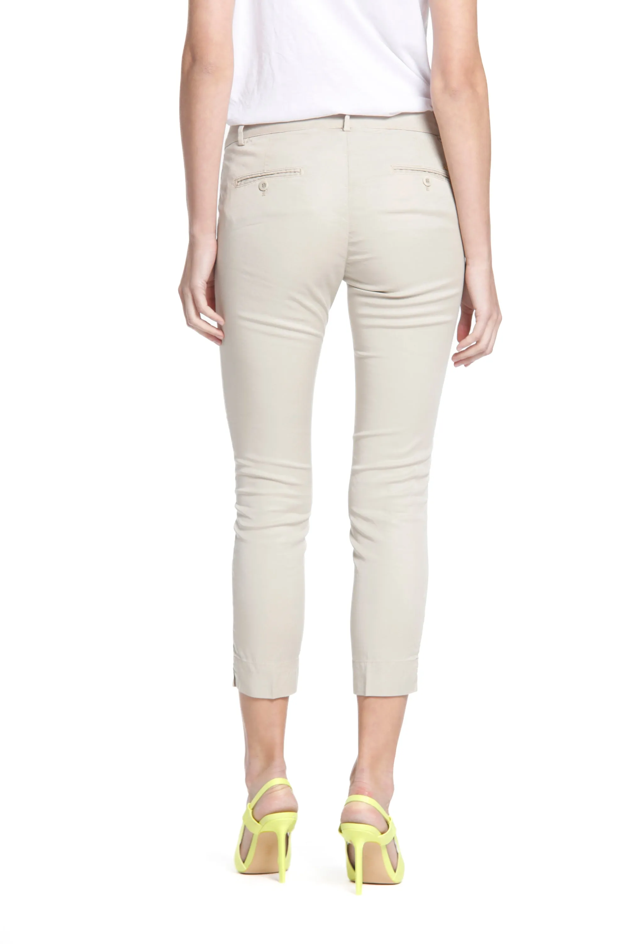 Jaqueline Capri pantalone chino donna in tencel curvy