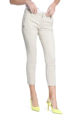 Jaqueline Capri pantalone chino donna in tencel curvy